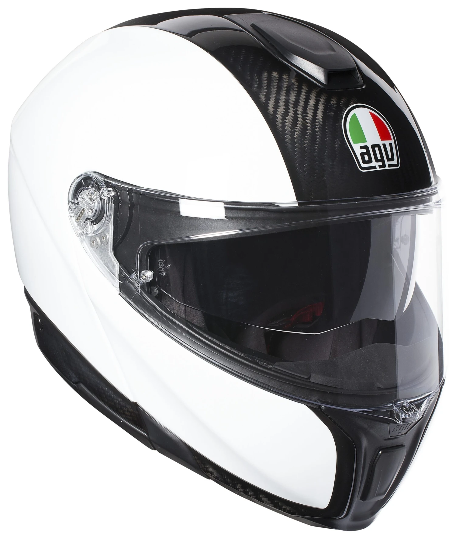 AGV Sportmodular Carbon Helmet White/Black / XS [Open Box]