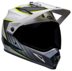Bell Helmets Bell MX-9 Adventure Mips Dalton Helmet 38 Bell Helmets Bell MX-9 Adventure Mips Dalton Helmet -Moto Forge Sales Store bell mx9 adventure mips dalton helmet white grey hi viz yellow 2