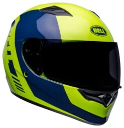 Bell Helmets Bell Qualifier Turnpike Helmet 17 Bell Helmets Bell Qualifier Turnpike Helmet -Moto Forge Sales Store bell qualifier turnpike helmet hi viz yellow navy 2