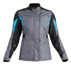 BILT Tempest 2 WP Women's Jacket -Moto Forge Sales Store bilt tempest2 waterproof womens jacket charcoal black cyan 1