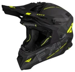FXR Helium Carbon Helmet W/ D-Ring -Moto Forge Sales Store fxr helium carbon helmetw d ring hi viz charcoal