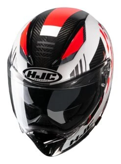 HJC F70 Carbon Kesta Helmet -Moto Forge Sales Store hjcf70 carbon kesta helmet carbon white red 2