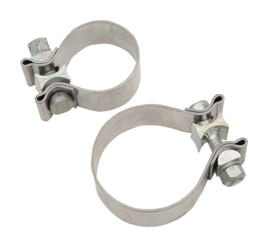 Khrome Werks Stainless Steel Exhaust Clamps For Harley Touring 2017-2023 1 Khrome Werks Stainless Steel Exhaust Clamps For Harley Touring 2017-2023