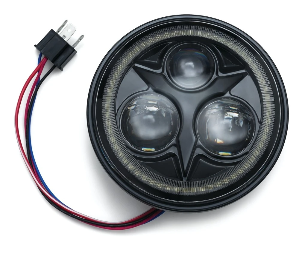 Kuryakyn Orbit Vision 5 3/4" LED Halo Headlight For Harley 1984-2018 1 Kuryakyn Orbit Vision 5 3/4" LED Halo Headlight For Harley 1984-2018