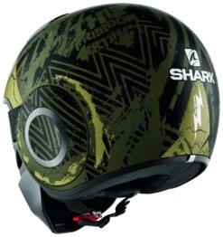Shark Street Drak Crower Helmet 11 Shark Street Drak Crower Helmet -Moto Forge Sales Store shark street drak crower mat green black