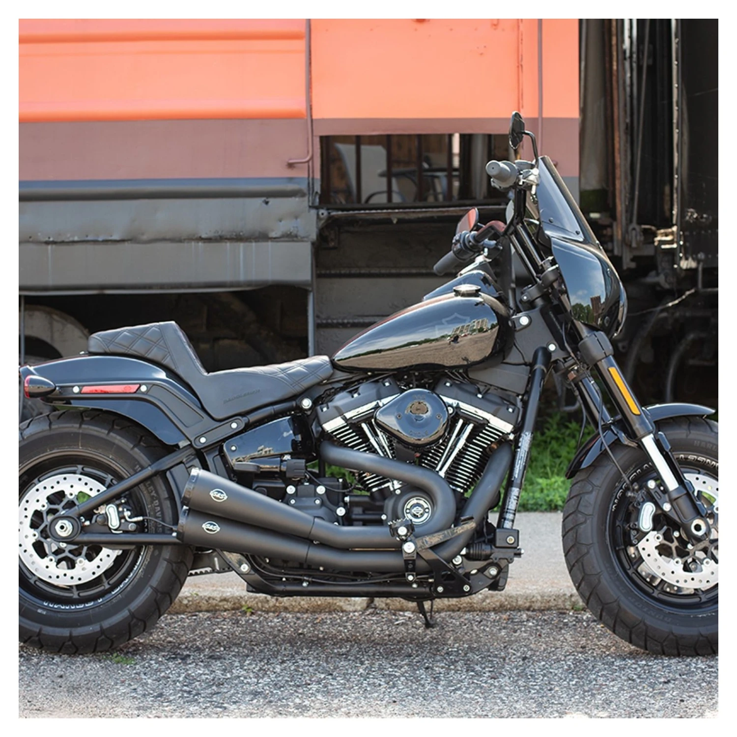 S&S Cycle Grand National Exhaust System For Harley Softail 2018-2023 2 S&S Cycle Grand National Exhaust System For Harley Softail 2018-2023 - Image 2